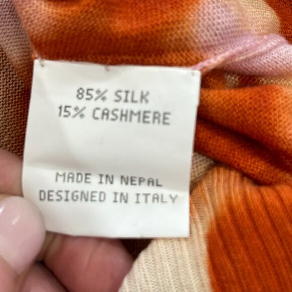 Happy Sheep Oh So Soft Tie Dye Silk and Cashmere Crewneck Sweater, L, NWOT - Picture 5 of 6